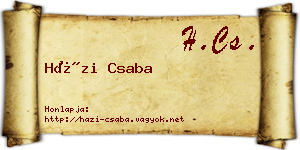 Házi Csaba névjegykártya