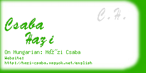 csaba hazi business card